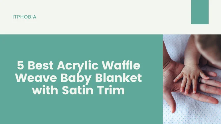 acrylic waffle weave baby blanket with satin trim