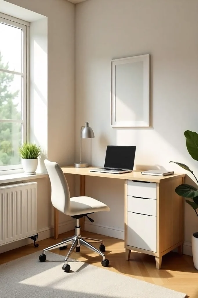 Compact Yet Stylish Office with Smart Storage