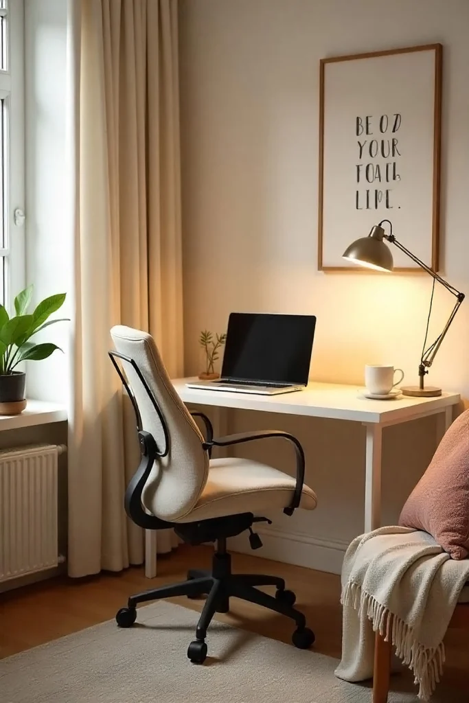 Ergonomic Home Office with Cozy Vibes