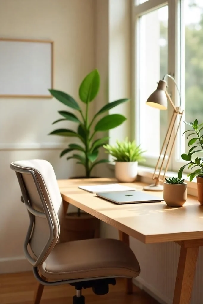 Minimalist Modern Workspace with Natural Light