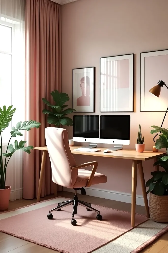 Game-Changing Dual Monitor Soft-Toned Workspace Ideas for Productivity Lovers