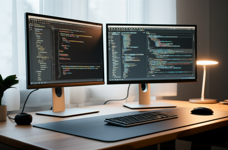Small Space Dual Monitor Desk Setup: Genius, Essential