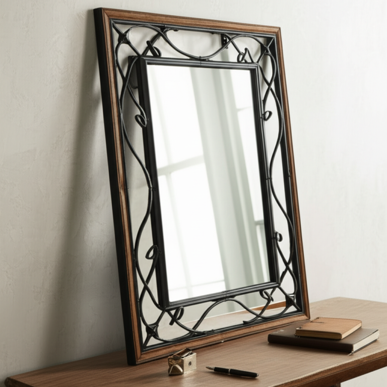 Mirrors With Wooden Or Wrought Iron Frames: Essential, Stunning Style