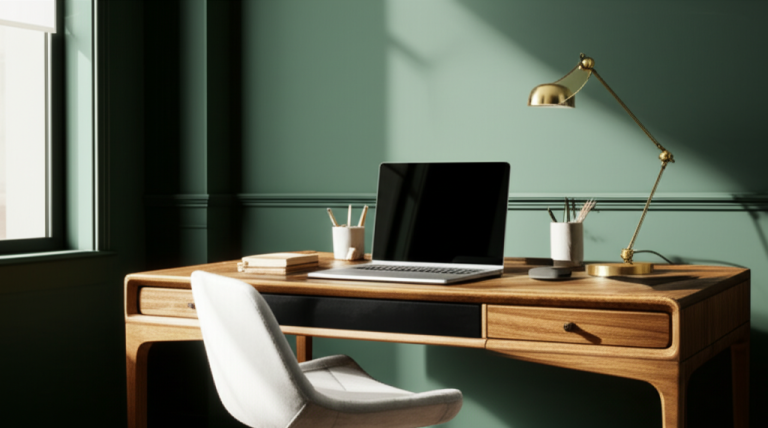 Deep Green Home Office Walls: Essential & Stunning Design