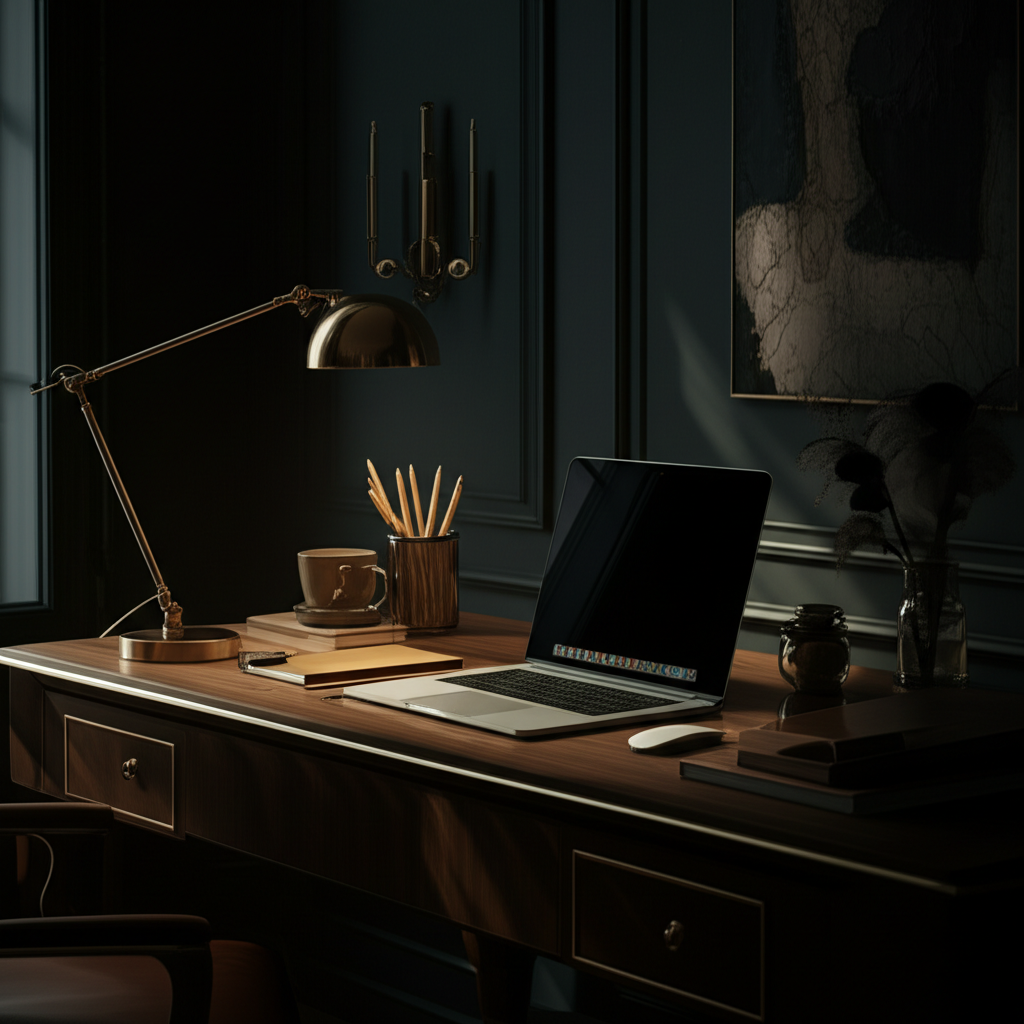 Cozy Moody Home Office Inspiration: Essential Style Secrets - Tool ...