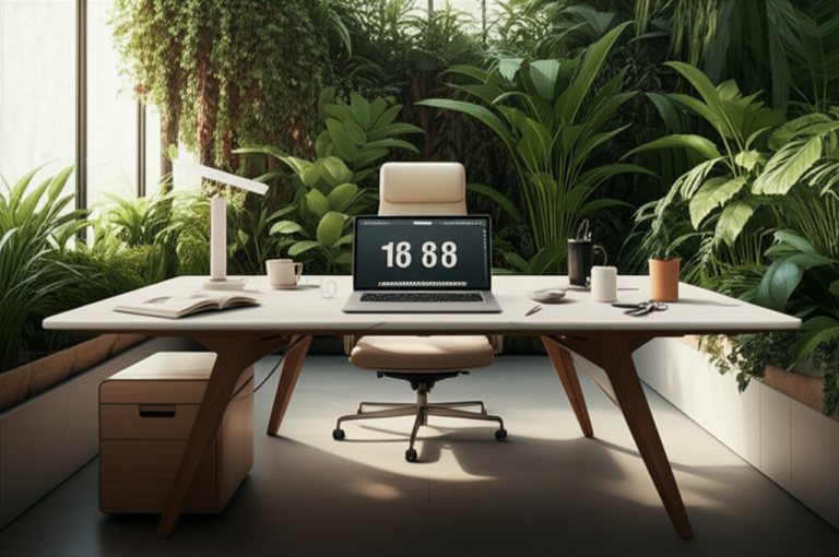 Aesthetic Office With Indoor Garden: Essential & Stunning